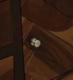 Wide TV Stand with Carved Drawers in Sheesham Wood Finish - Image 9