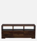 Sleek Sheesham TV Unit with Horizontal Storage and Cable Cutout - Image 4