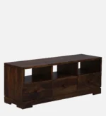 Sleek Sheesham TV Unit with Horizontal Storage and Cable Cutout - Image 7