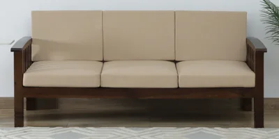 Minimal 3 Seater Sofa with Soft Upholstery and Clean Frame