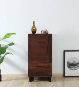 Sheesham 1 Door Cabinet With Drawers Classic Wood Online