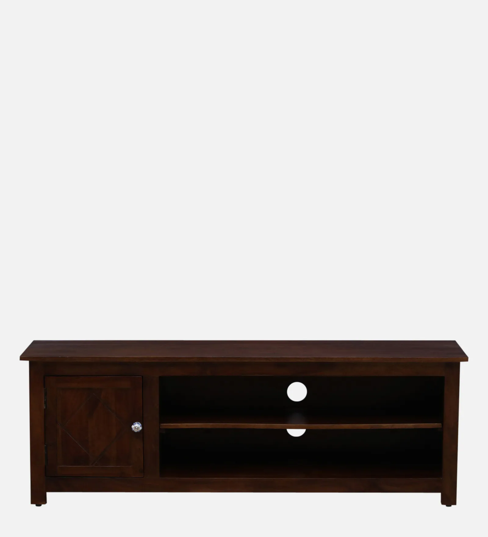 Floating Style TV Console in Sheesham Wood for Wall Mount Setup - Image 7