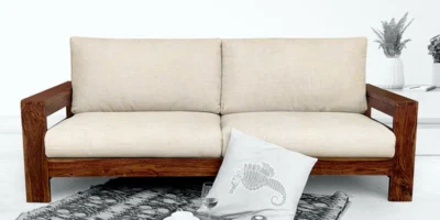 Krissino Sheesham Wood 3 Seater Sofa in Provicinal Teak Finish By Classic Wood