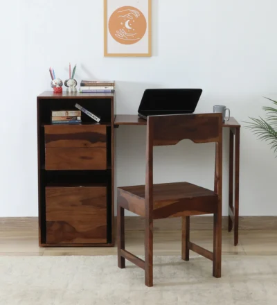 Study Table for Folding Use with Storage Drawer and Organizer Shelves