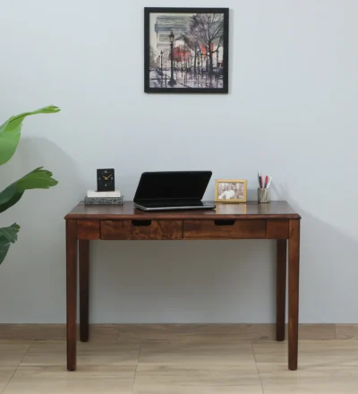 Study Table with Writing Surface and Storage Compartments for Small Rooms