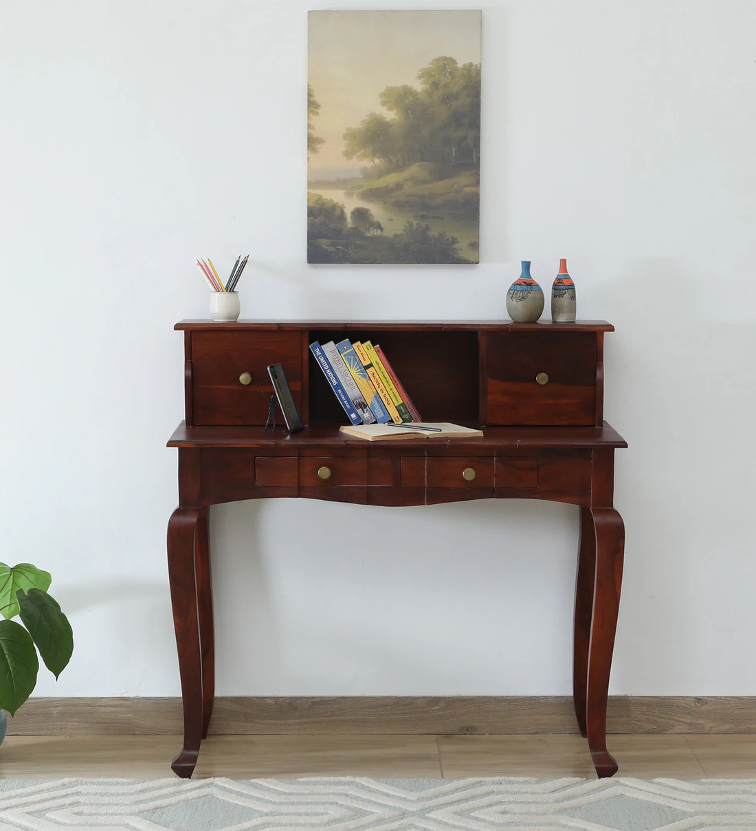 Study Table for Online Classes with Adjustable Lamp Holder and Storage