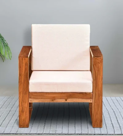 Classic Wooden Sofa with Comfortable Foam Padding and Upholstery