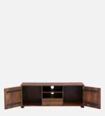 TV Unit with Drawers and Open Rack in Sheesham for Living Room - Image 5