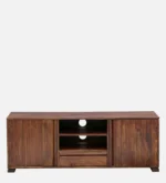 TV Unit with Drawers and Open Rack in Sheesham for Living Room - Image 8