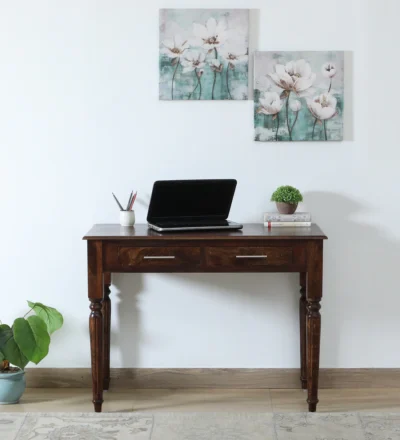 Minimalist Writing Table with Drawer Storage and Durable Wooden Finish