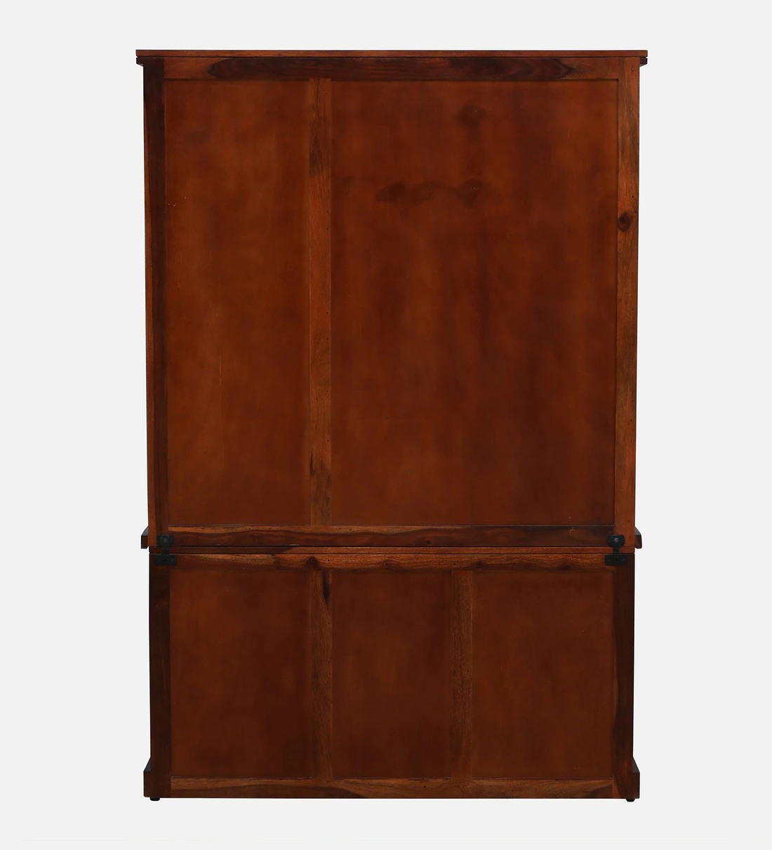 Rustic Sheesham Wood Wardrobe with Brass Handles and Drawers By Classic Wood - Image 5