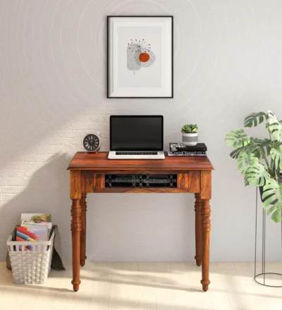 Sheesham Wood Writing Desk Compact with Drawer | classic wood