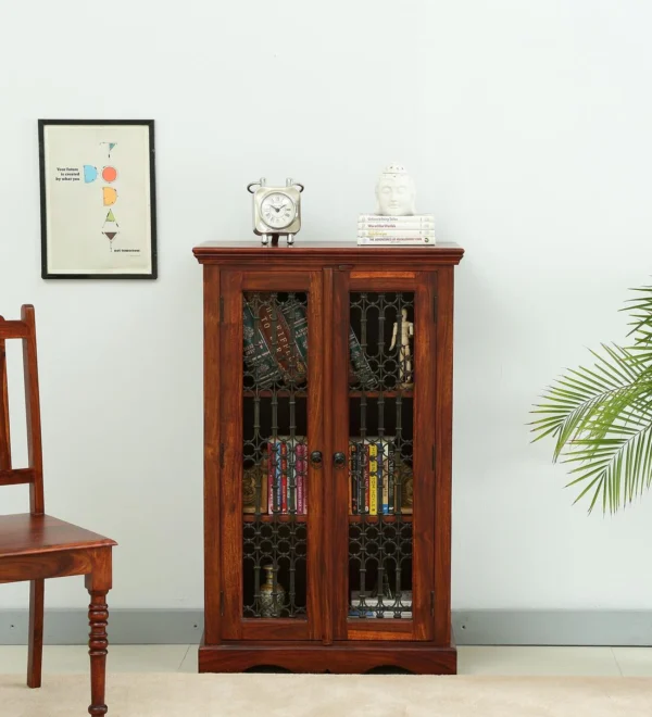 Designer Crockery Cabinet Online in Sheesham Wood with Adjustable Shelf Options