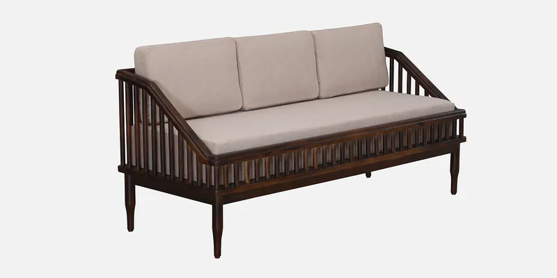 Velvet 3 Seater Sofa with Deep Seat and Designer Arms By Classic Wood - Image 6