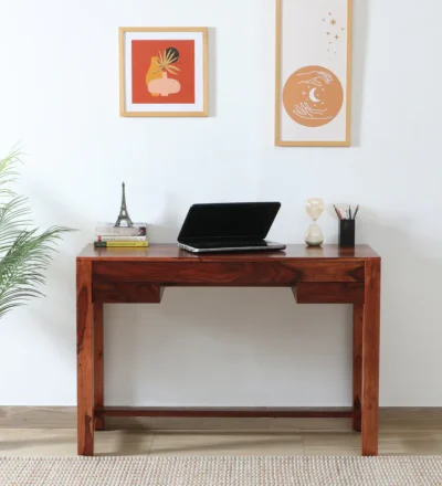 Stylish Study Table for Bedroom and Home Office with Side Rack
