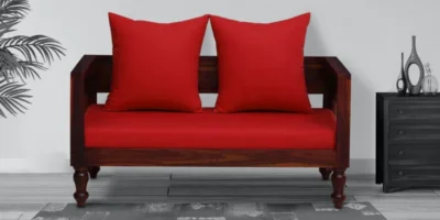 Modern 2 Seater Sofa with Armrests and Deep Cushion Seating Comfort