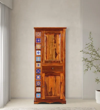 Sleek Wardrobe in Natural Sheesham Wood for Urban Bedrooms By Classic Wood