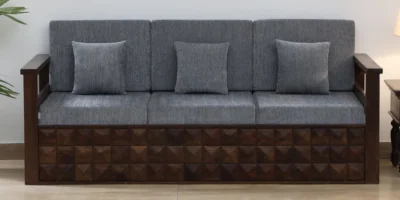 Vtrasbourg Sheesham Wood 3 Seater Sofa In Provincial Teak Finish By Classic Wood