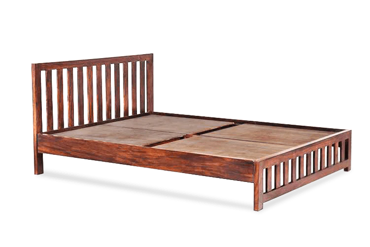 Classic Solid Wood Bed with High Backrest and Full Underbed Online - Image 6