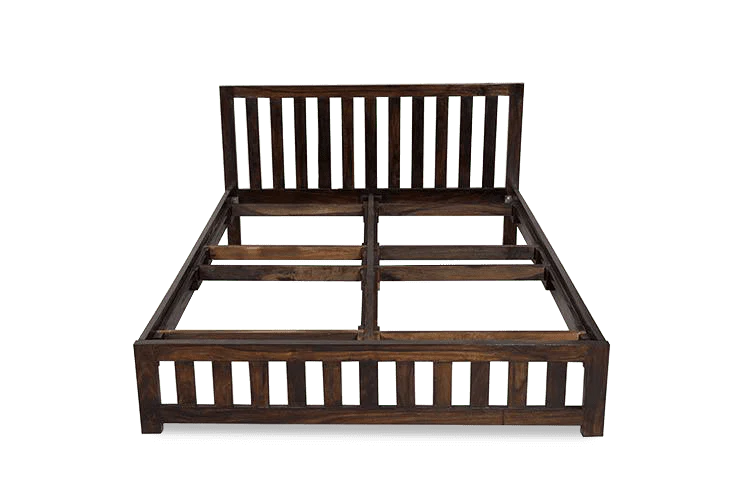 Classic Solid Wood Bed with High Backrest and Full Underbed Online - Image 8