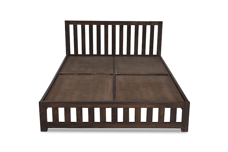 Classic Solid Wood Bed with High Backrest and Full Underbed Online - Image 10