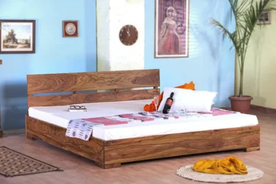 Streem Solid Wood Bed with Hydraulic Storage By Classic Wood