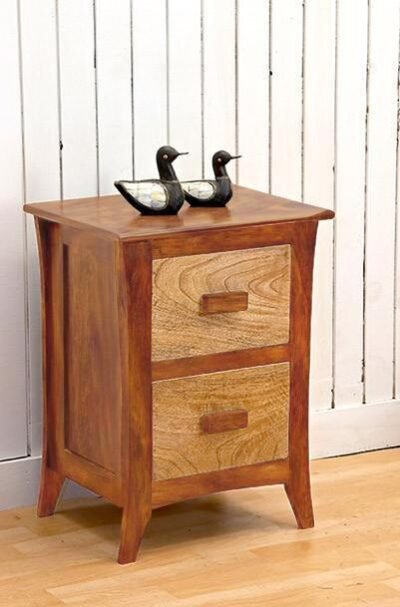 Eco-friendly wooden bedside table with smooth top and practical storage feature