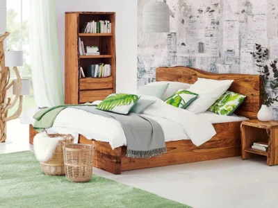 Classic Wood Krish Wooden Bed with Lift-Up Hydraulic Storage – Durable Sheesham Wood Furniture