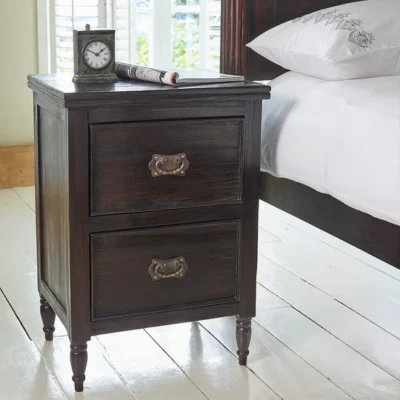 Elegant polished wood nightstand with simple modern design