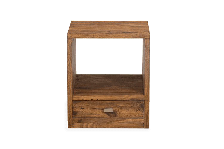 Swivel Bedside Table Solid Wood with Drawer By Classic Wood - Image 6