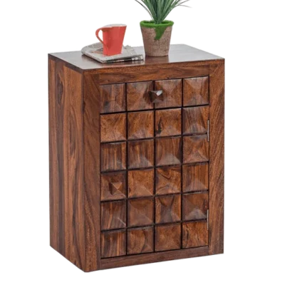 Solid wood Dimand bedside table with premium finish