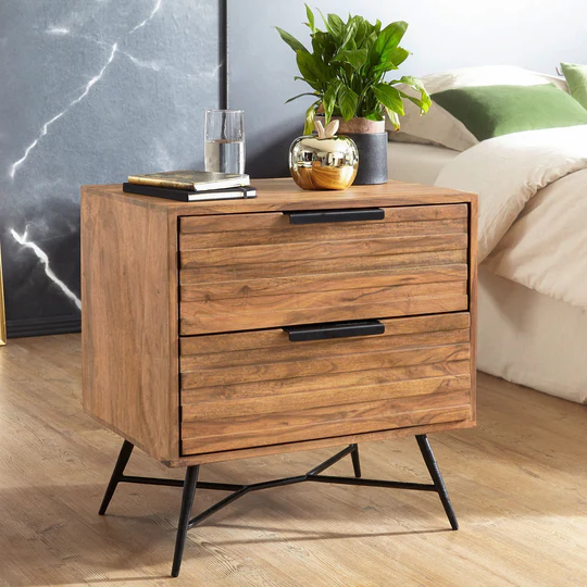 Retro Bedside Table Solid Wood By Classic Wood - Image 5