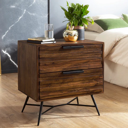 Retro Bedside Table Solid Wood By Classic Wood - Image 6