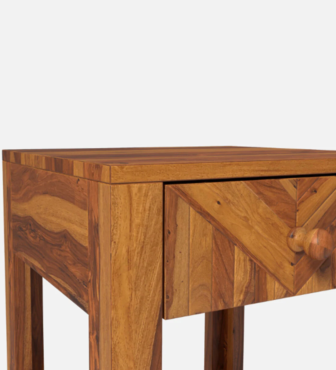 Sienna Bedside Table Sheesham Wood By Classic Wood - Image 5