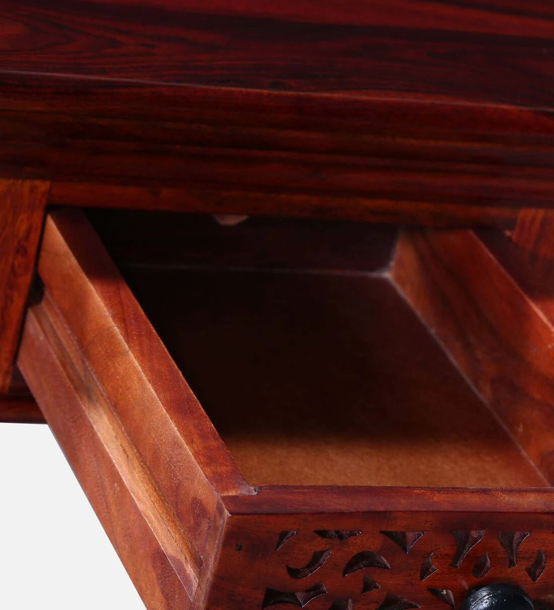 Sleek Sheesham Wood Bedside Table With Drawer By Classic Wood - Image 9