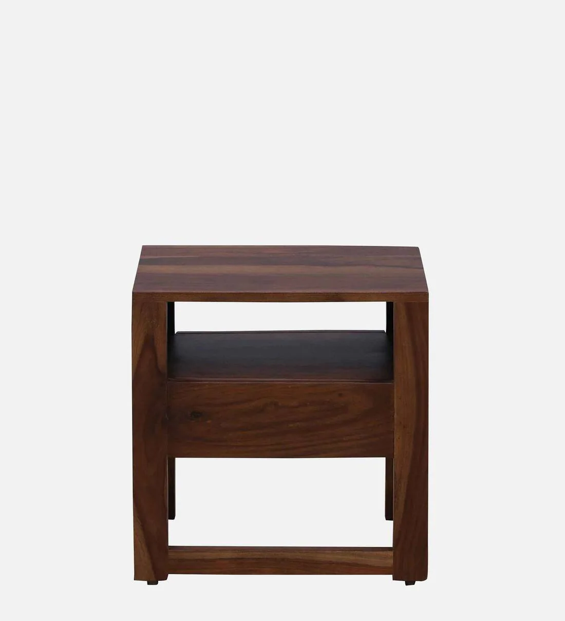 Practical Wooden Bedside Table with Easy Slide Drawer and Display Shelf - Image 6