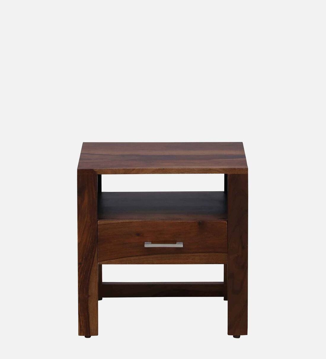 Practical Wooden Bedside Table with Easy Slide Drawer and Display Shelf - Image 7