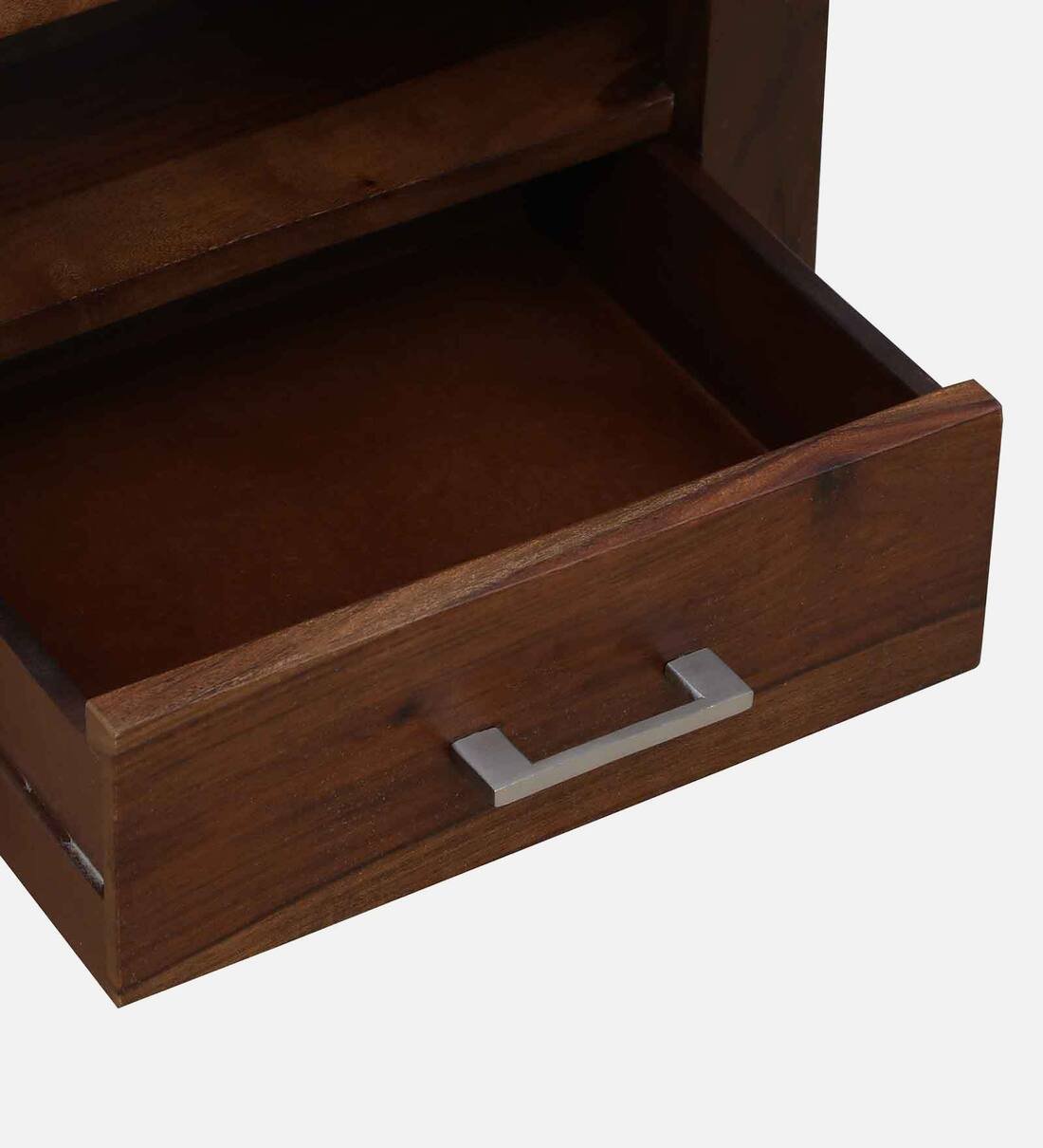 Practical Wooden Bedside Table with Easy Slide Drawer and Display Shelf - Image 8
