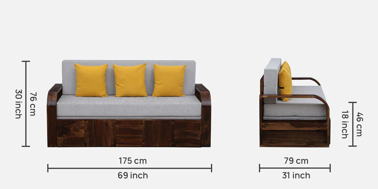 Stylish Sofa Bed with Pull-Out Mechanism for Sleeping and Sitting Comfort - Image 4