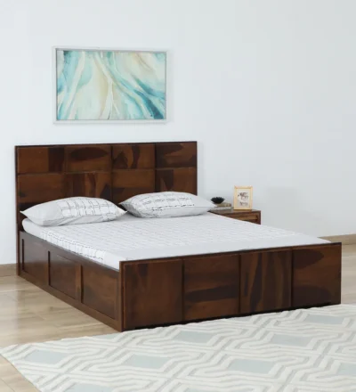 Wooden bed online with hydraulic storage modern design Classic Wood