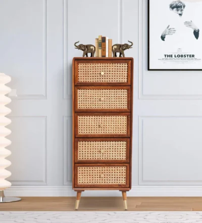 Modern teak drawer cabinet with strong build quality and ample storage space