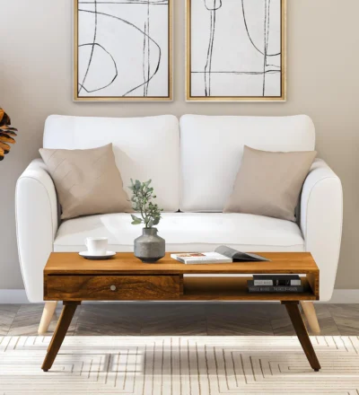 Buy Sheesham wood coffee table sets with built-in storage online by Classic Wood