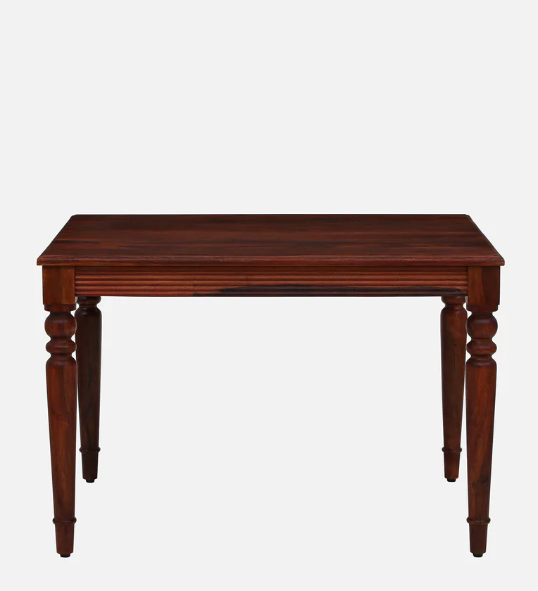 Rustic Kitchen Dining Set with Polished Sheesham Table and Four Comfortable Chairs - Image 8