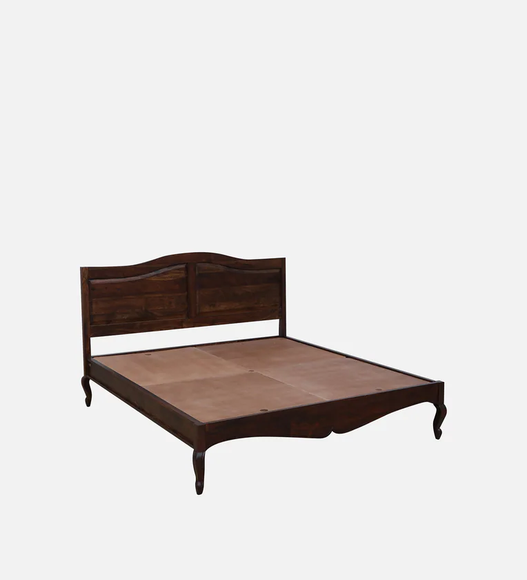 Sheesham Wooden Double Bed with Carved Headboard and Polished Finish Look - Image 6