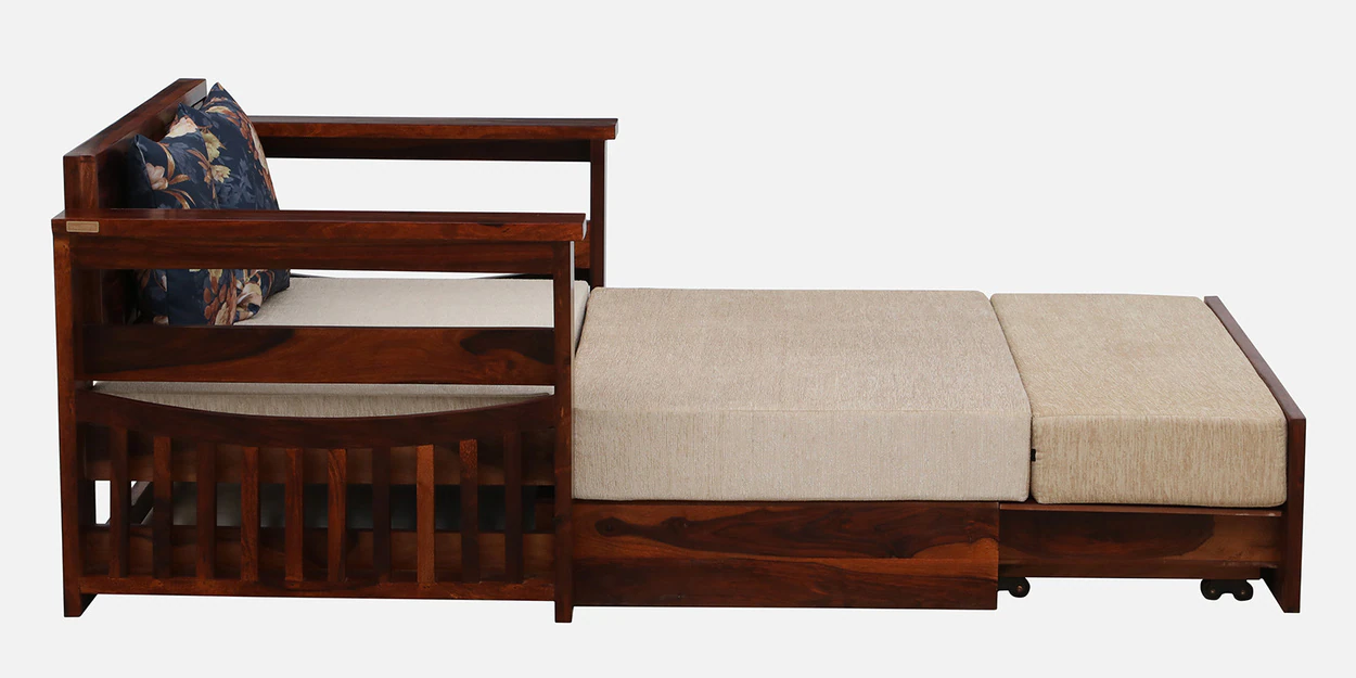 Classic Sofa Cum Bed with Premium Cushions and Pull-Out Bed Frame - Image 5