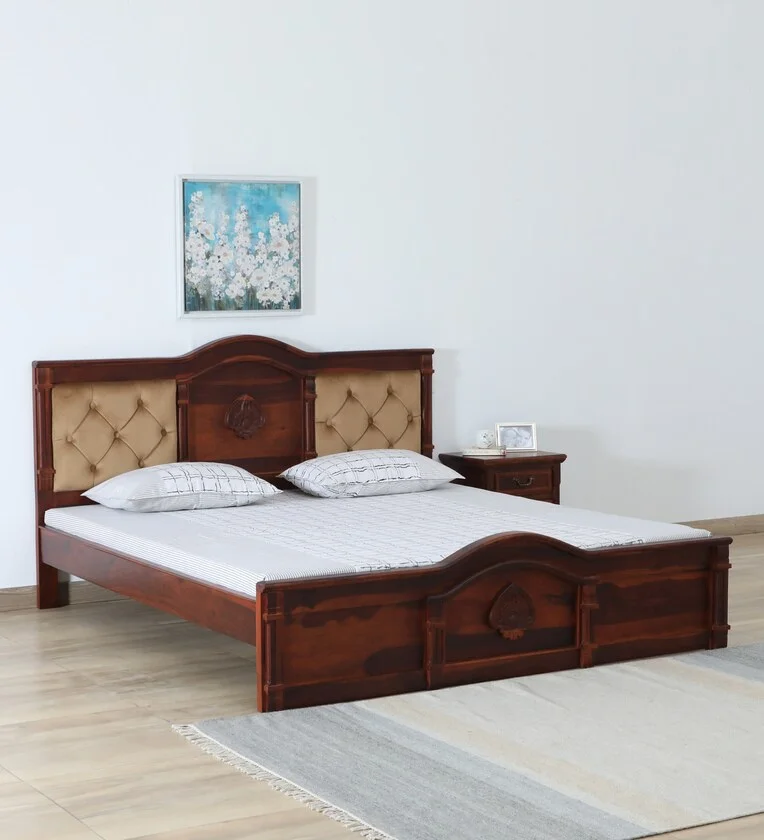 Modern upholstered bed without storage for small bedrooms
