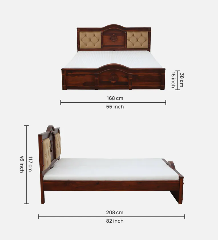 Compact Upholstered Bed Without Storage for Minimal Bedrooms by Classic Wood - Image 3