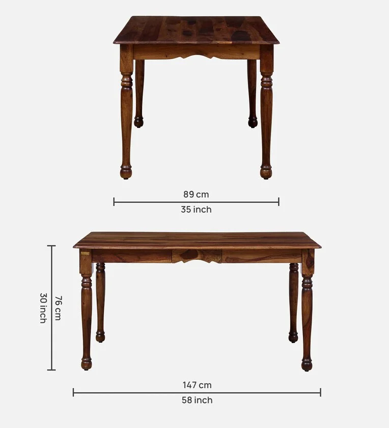 Space-Efficient Dining Set with Solid Wood Table and Four Matching Chairs - Image 3