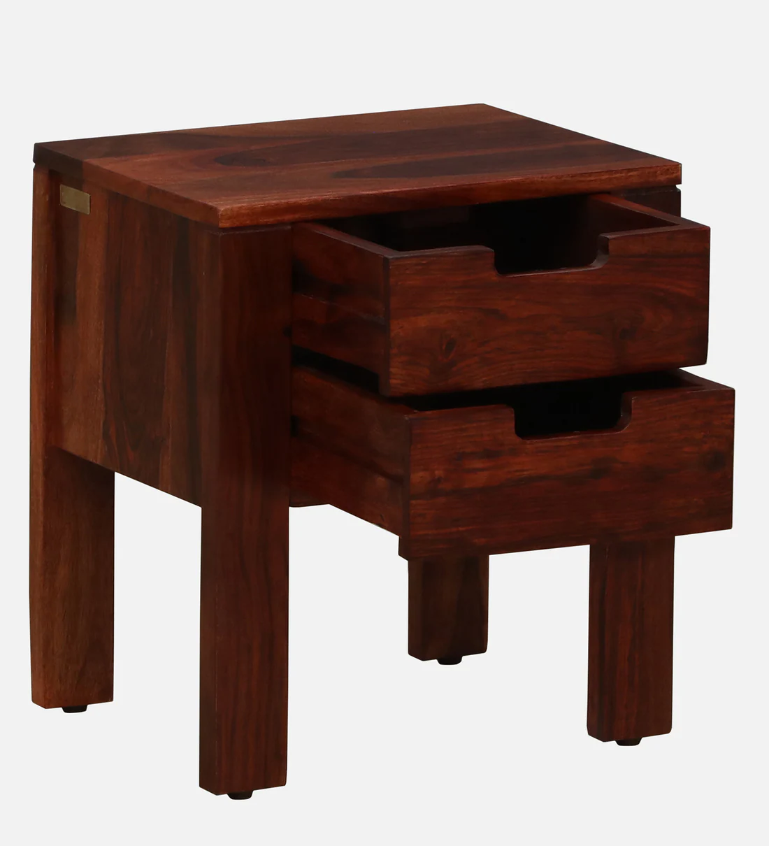 Vivid Wooden Bedside Table With Drawers By Classic Wood - Image 4
