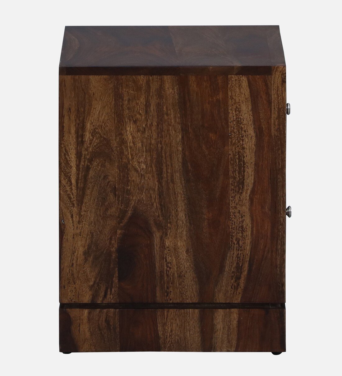 Compact Nightstand Table with Two Drawers and Solid Wood Frame Construction - Image 5